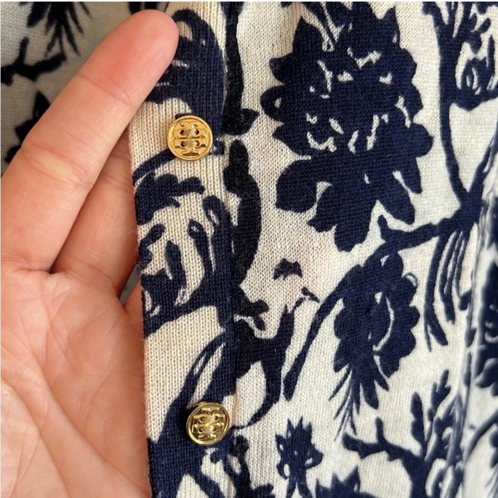 Tory Burch Floral Cardigan, Size S - Picture 5 of 9
